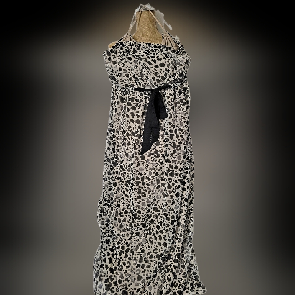 Lane Bryant Animal Print Strapless Maxi Dress 22 / 24 NWT